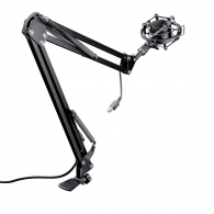 Регулируемая подставка для микрофона Trust Gaming GXT 253 Emita / shock mount table arm clamp, USB, Height 417mm, black thumbnav 1