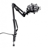 Регулируемая подставка для микрофона Trust Gaming GXT 253 Emita / shock mount table arm clamp, USB, Height 417mm, black thumbnav 2