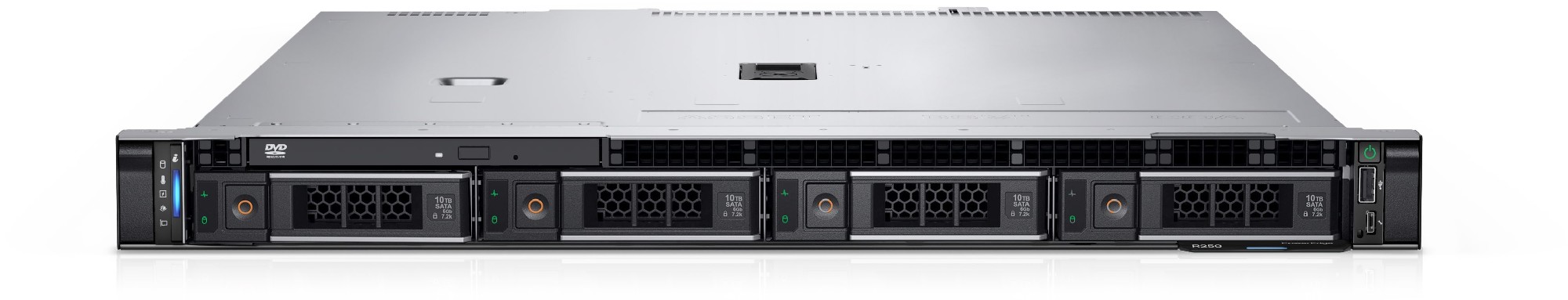 Dell PowerEdge R250 1U Rack, Intel Xeon E-2314 (2.8GHz, 8M, 4C/4T, 65W), 1x16GB UDIMM DDR4 RAM, 2TB HDD SATA,  (Chassis 4x3.5” Hot-Plug HDD), PERC 355,  iDRAC9 Basic, On-Board LOM Broadcom 5720 Dual Port 1Gb, TPM 2.0 V3, Single Hot-Plug 700W PSU Titanium, photo 3