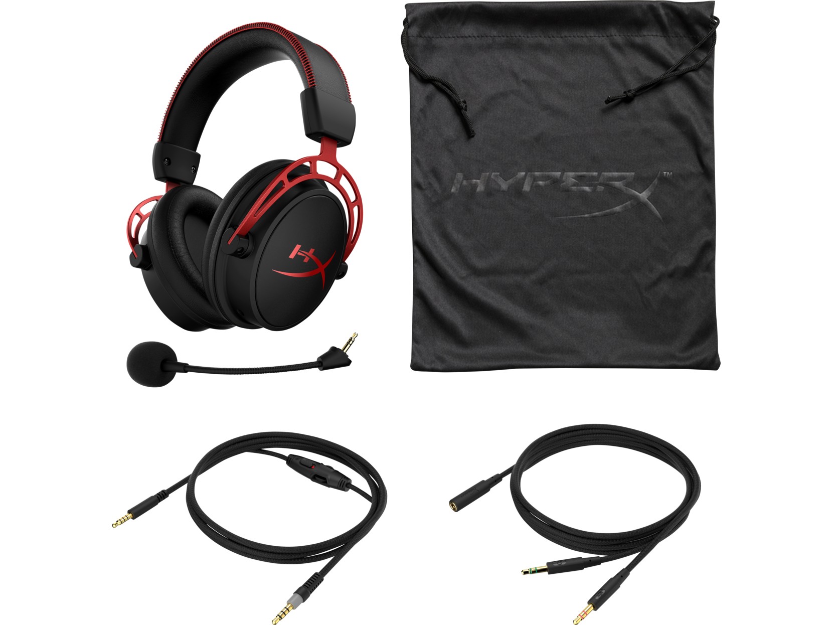 Casti Gaming HyperX Cloud Alpha, black/red, [4P5L1AM#ABB] photo 5