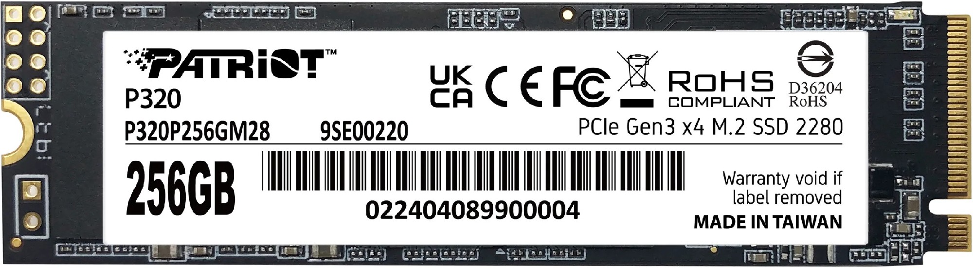 M.2 NVMe SSD Patriot P320 256GB photo 1