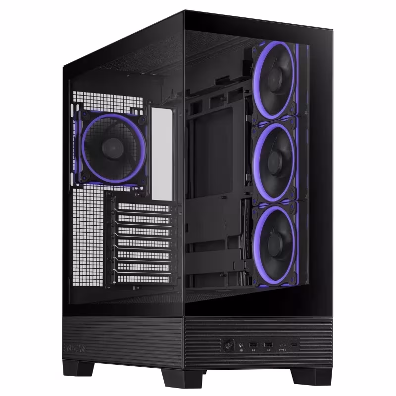 Carcasa ASUS A31 PLUS TG ARGB/ w/oPSU / 4x120mm ARGB fans/ ATX / Black