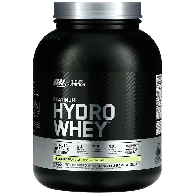 Гидролизат протеина Optimum Nutrition Platinum Hydro Whey Vanilla 3.52lb/1.6 кг photo 1