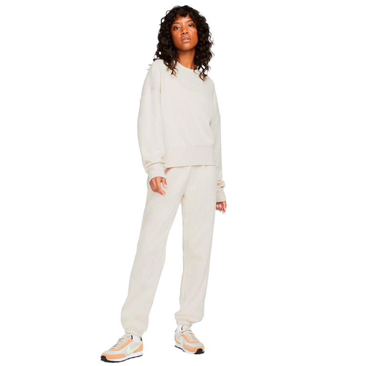 Hanorac Nike W NSW ESSNTL CLCTN FLC OS CRW XL Bej Femei photo 2