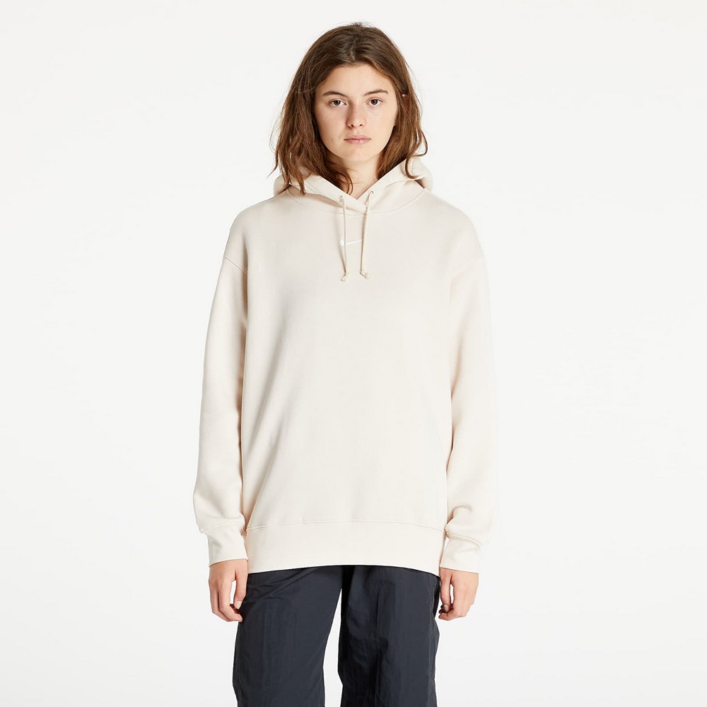 Hanorac Nike W NSW ESSNTL CLCTN FLC OS HD XS Bej Femei photo 3