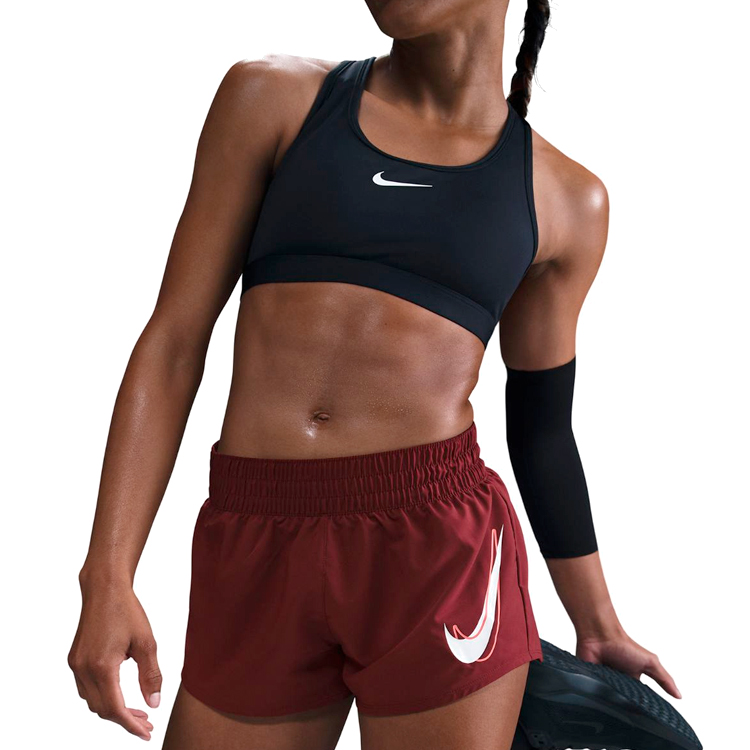 Шорты Nike W NK ONE SWH HB DF MR BR SRT / Женский / XS / Бордовый photo 2