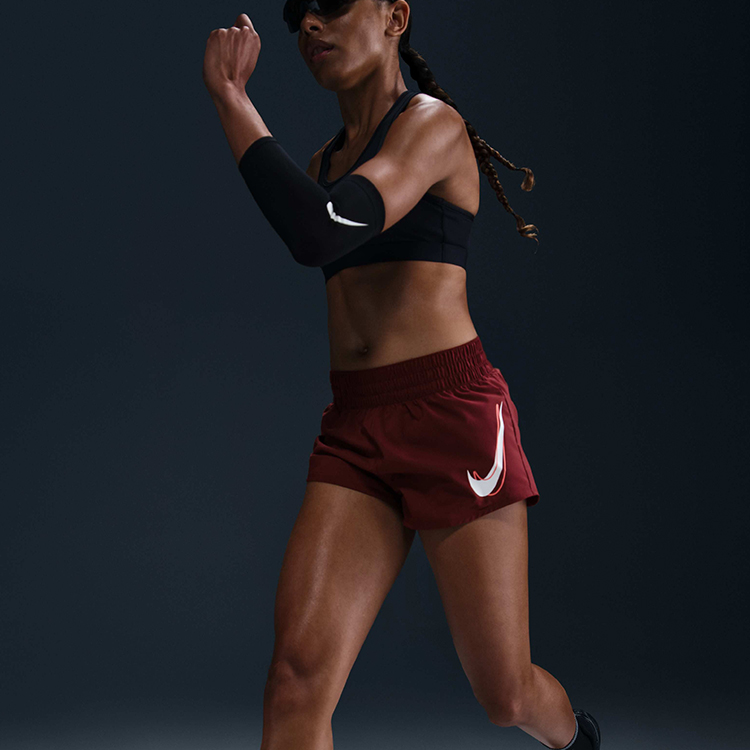 Шорты Nike W NK ONE SWH HB DF MR BR SRT / Женский / XS / Бордовый photo 5