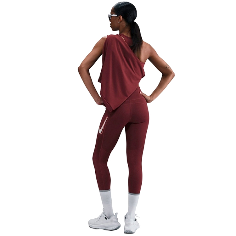 Легинсы Nike W NK FAST DF MR 7/8 TGT SW / Женский / M / Бордовый photo 4