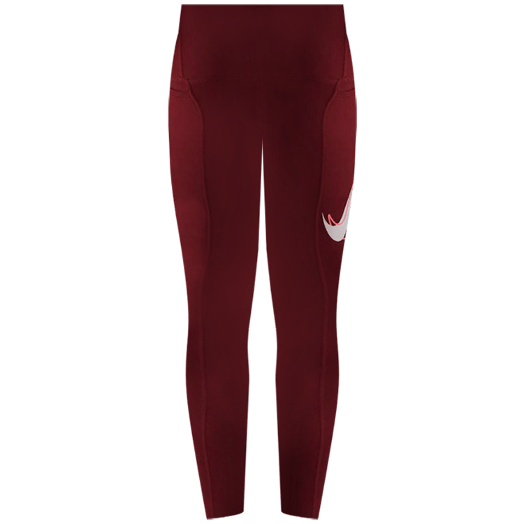 Легинсы Nike W NK FAST DF MR 7/8 TGT SW / Женский / M / Бордовый photo 6