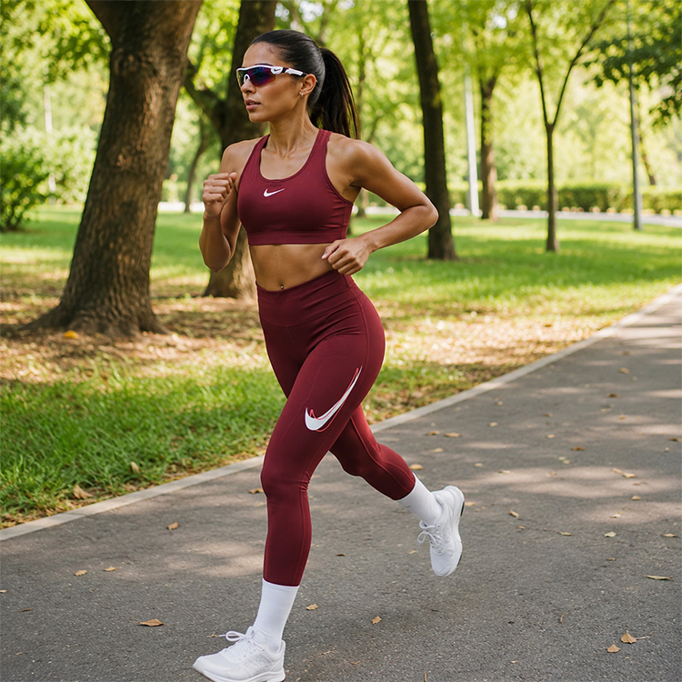 Легинсы Nike W NK FAST DF MR 7/8 TGT SW / Женский / M / Бордовый photo 7