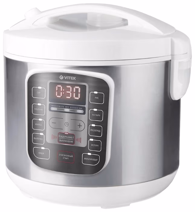 Multifierbator Vitek VT-4219, 5 l, 900 W, 10 programe, Alb cu inox