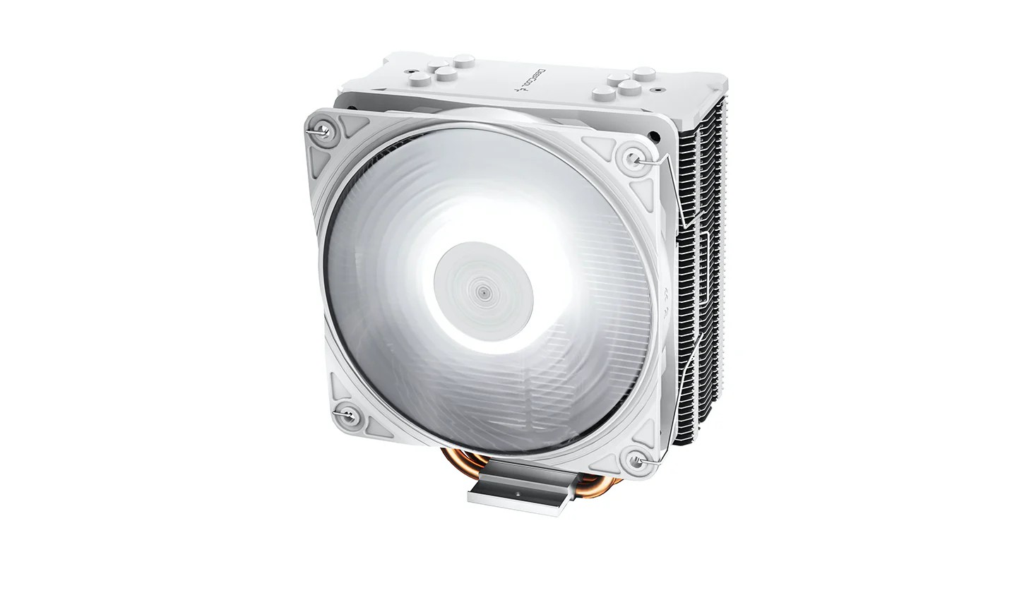 DEEPCOOL Cooler "GAMMAXX GTE V2 WHITE", Socket LGA1700/1200/1151/1150/1155 & AM4, 1x fans:120x120x25mm, 500~1650 RPM±10%, <27.8 dB(A), Heatpipe 6mm x4 pcs, 64.5 CFM, 4-pin PWM, Hydro Bearing photo 1
