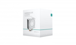 DEEPCOOL Cooler "GAMMAXX GTE V2 WHITE", Socket LGA1700/1200/1151/1150/1155 & AM4, 1x fans:120x120x25mm, 500~1650 RPM±10%, <27.8 dB(A), Heatpipe 6mm x4 pcs, 64.5 CFM, 4-pin PWM, Hydro Bearing thumbnav 3