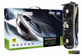 ZOTAC GeForce RTX 4090 AMP Extreme AIRO 24GB GDDR6X, 384bit, 2580/21000Mhz, Ada Lovelace/DLSS3, PCIeX16 4.0, 1xHDMI, 3xDP, AIR Optimized Design, Triple Fan / IceStorm 3.0, Active Fan Control/FREEZE Fan Stop/Dual Bios, SPECTRA 2.0 RGB Lightning, Metal RGB 