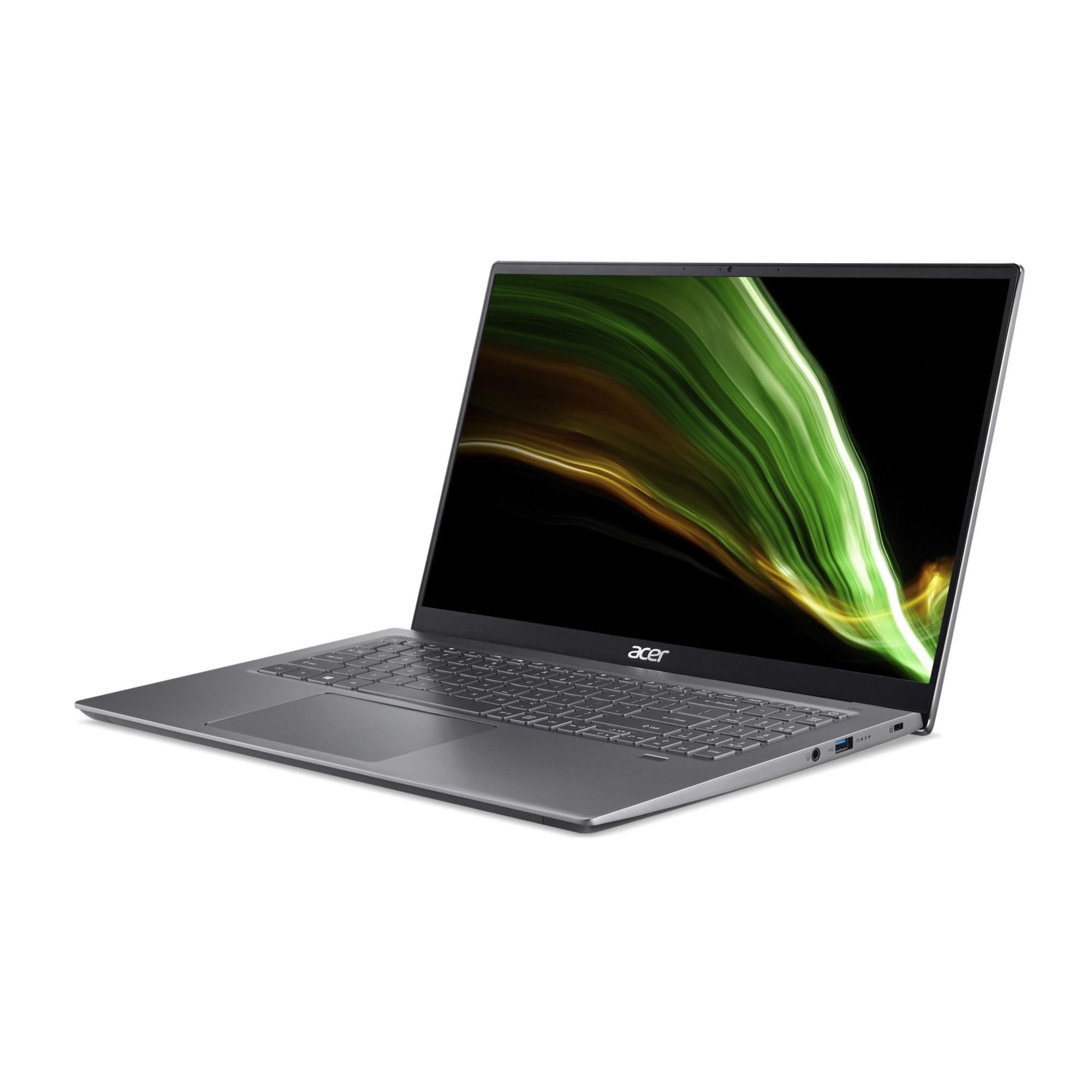 ACER Swift X Steel Gray (NX.AYKEU.006), 16.1" IPS FHD 300 nits (Intel Core i5-11320H 4xCore, 2.5-4.5GHz, 16GB(onboard) LPDDR4X RAM, 512GB PCIe NVMe SSD, GeForce RTX 3050 4GB GDDR6, WiFi6AX/BT 5.0, FPR, Backlit KB, 4cell, HD Webcam, EN/RU/UA, No OS, 1.9kg, photo 3