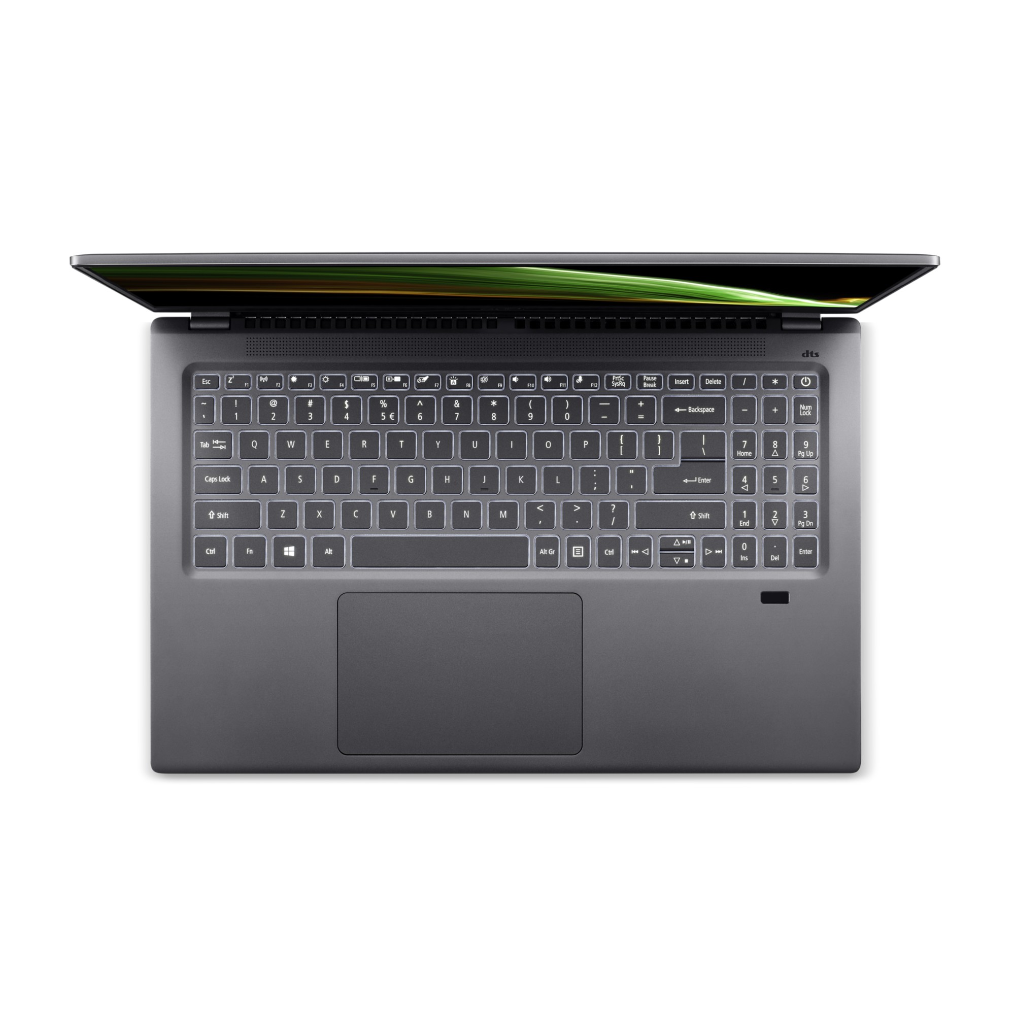 ACER Swift X Steel Gray (NX.AYKEU.006), 16.1" IPS FHD 300 nits (Intel Core i5-11320H 4xCore, 2.5-4.5GHz, 16GB(onboard) LPDDR4X RAM, 512GB PCIe NVMe SSD, GeForce RTX 3050 4GB GDDR6, WiFi6AX/BT 5.0, FPR, Backlit KB, 4cell, HD Webcam, EN/RU/UA, No OS, 1.9kg, photo 4