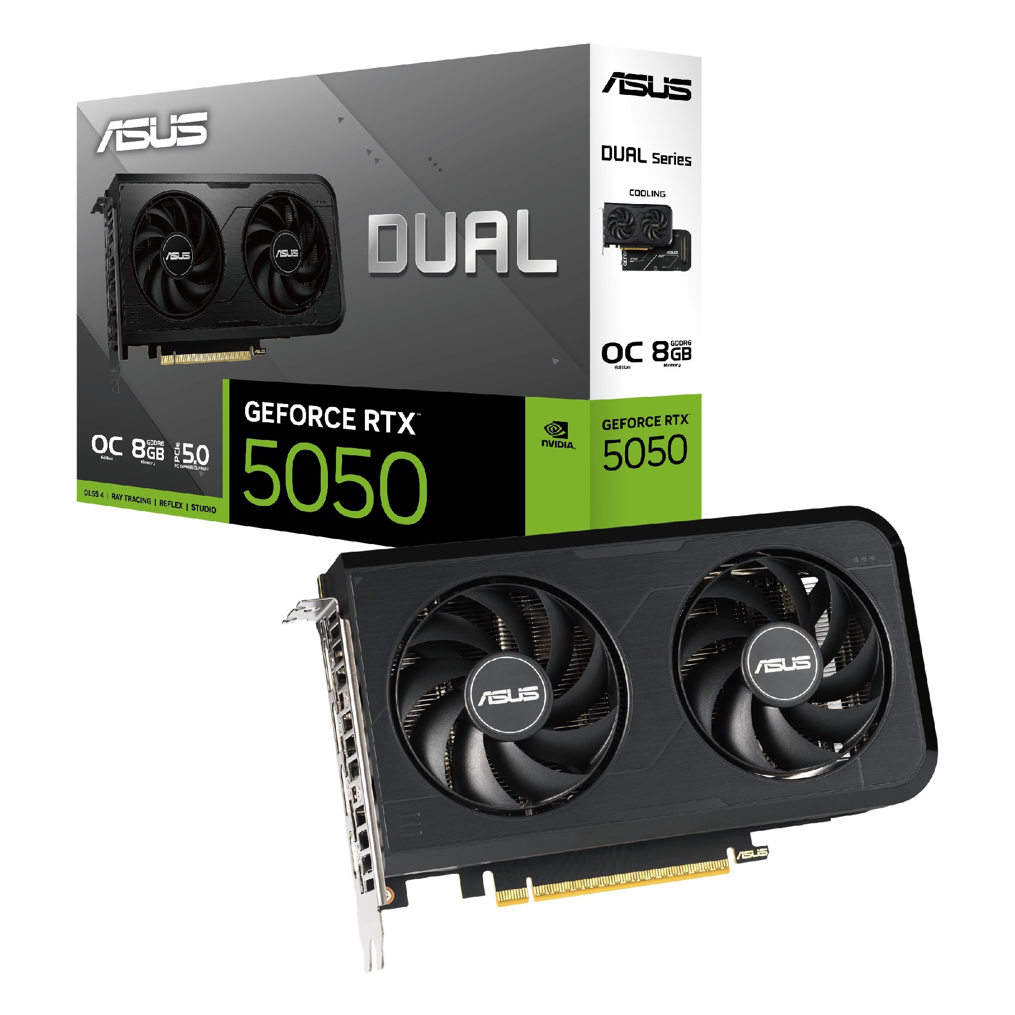 Видеокарта ASUS Dual GeForce RTX 5050 OC Edition / 8GB / GDDR6 / 128bit photo 1