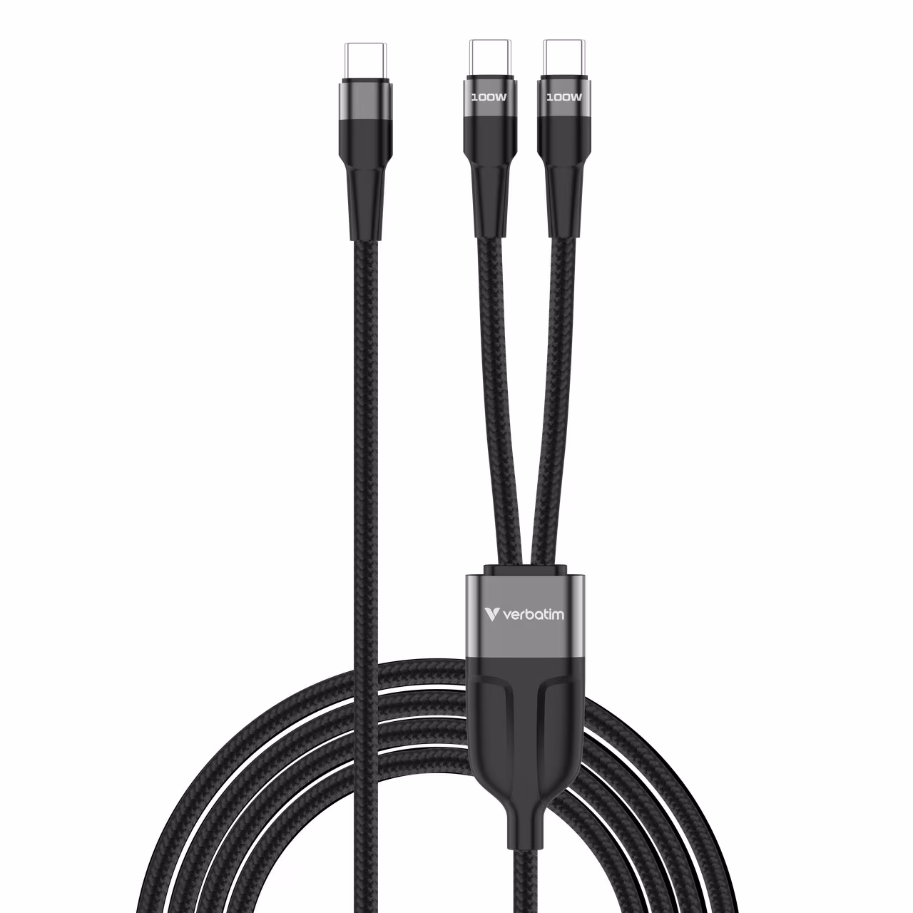 Cablu USB-C to Dual USB-C Verbatim Sync & Charge 100W / 1.5 m