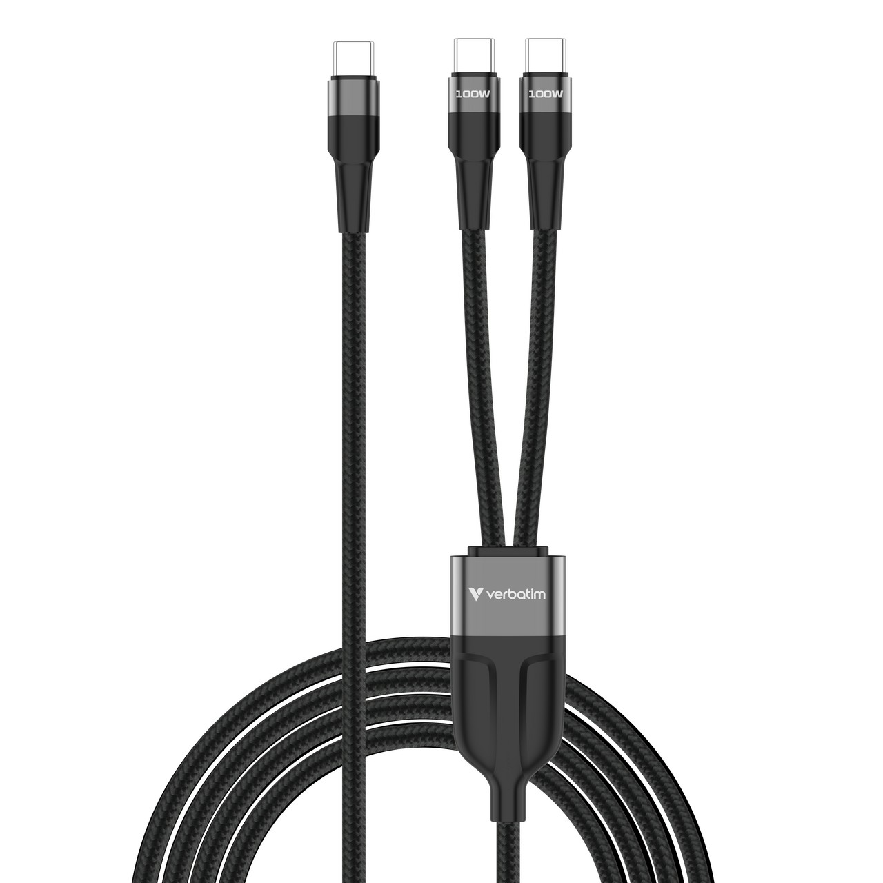Cablu USB-C to Dual USB-C Verbatim Sync & Charge 100W / 1.5 m photo 1