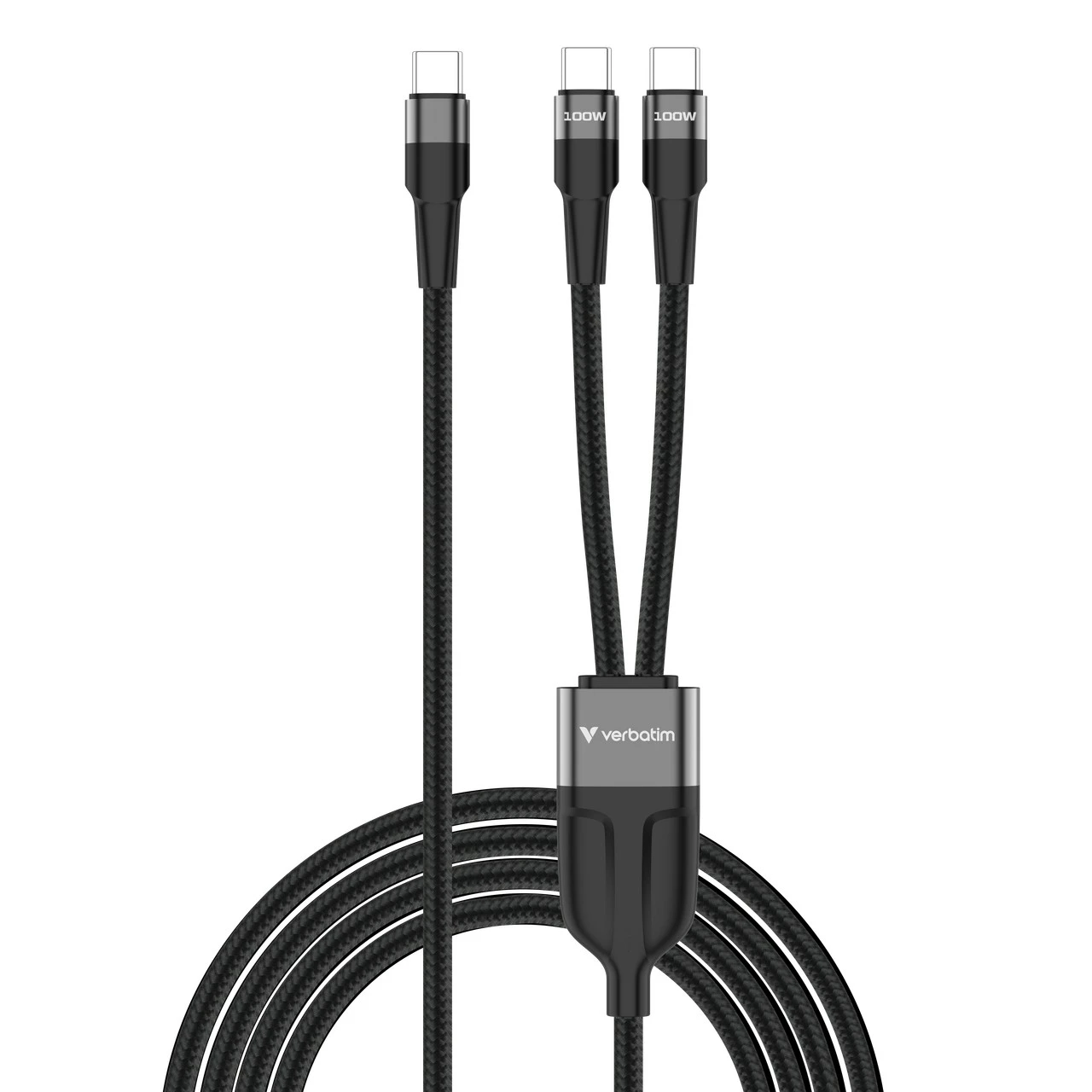 Cablu USB-C to Dual USB-C Verbatim Sync & Charge 100W / 1.5 m