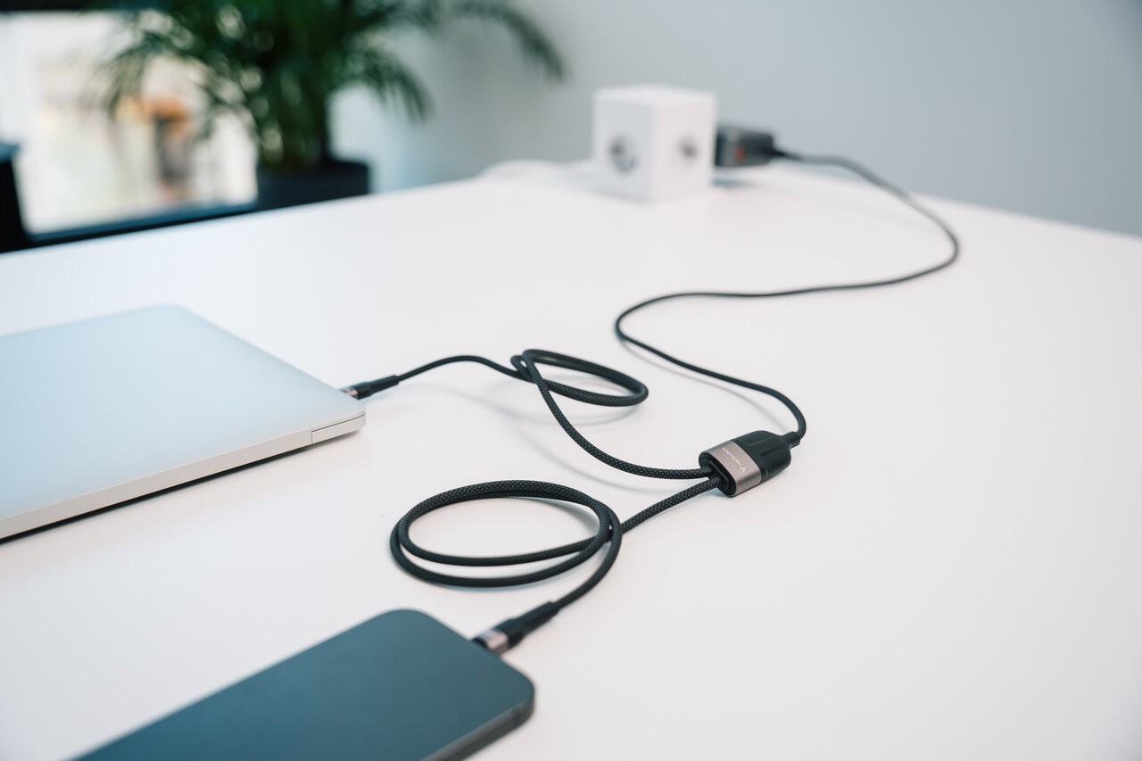 Cablu USB-C to Dual USB-C Verbatim Sync & Charge 100W / 1.5 m photo 3