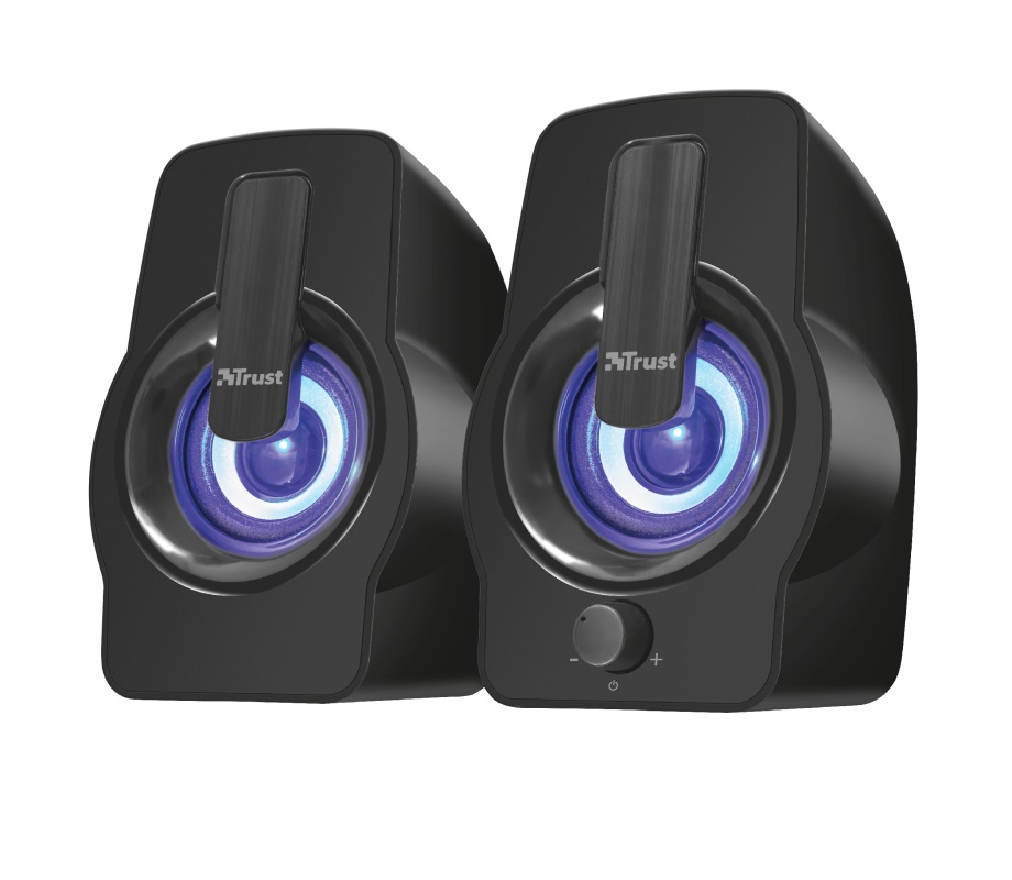 Колонки 2.0 Trust Gemi RGB Black / 12W / 3,5 AUX / USB power photo 1