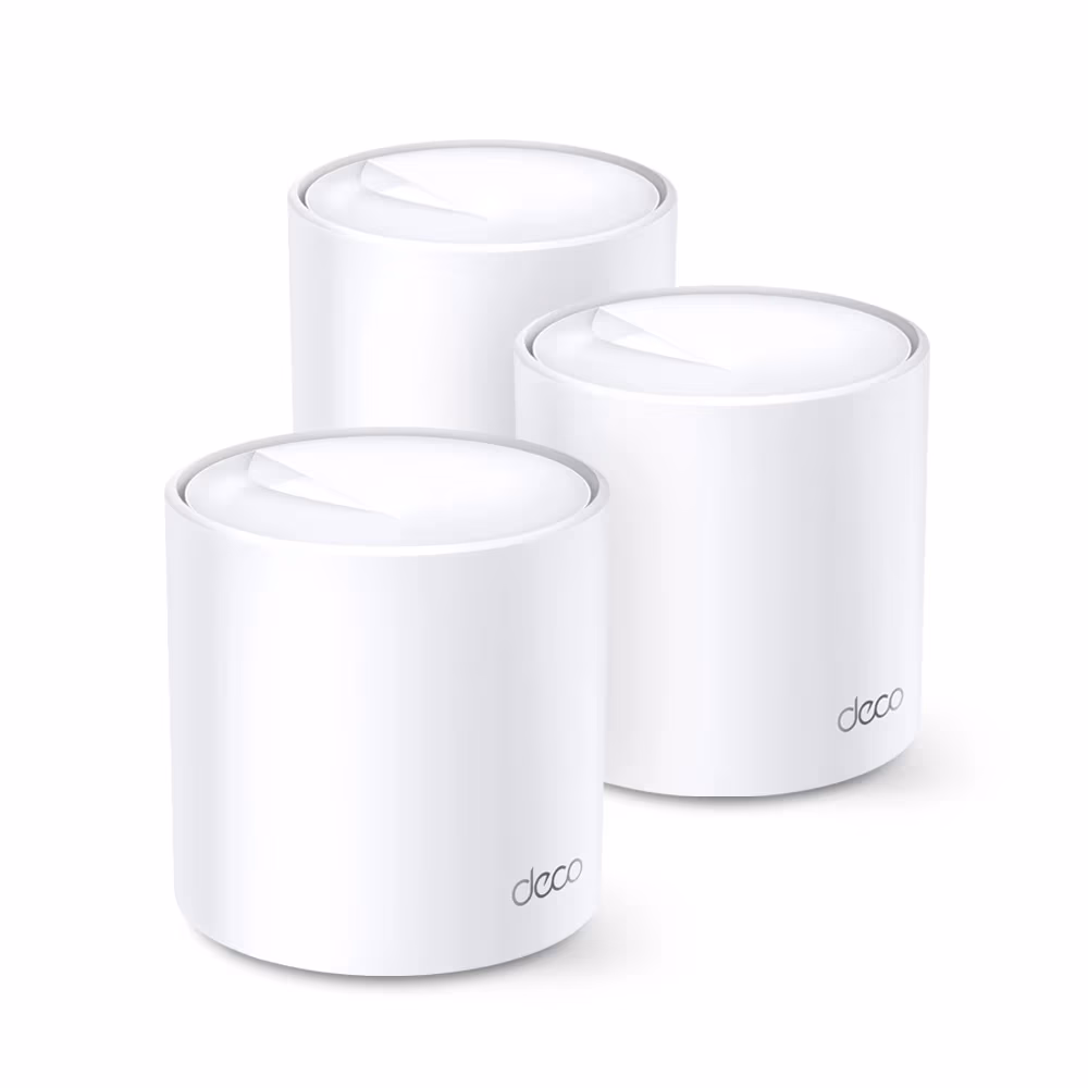 TP-LINK Deco X20(3-pack)  AX1800 Mesh Wi-Fi 6 System, 2 LAN/WAN Gigabit Port, 1201Mbps on 5GHz + 574Mbps on 2.4GHz, 802.11ax/ac/b/g/n, Wi-Fi Dead-Zone Killer, Seamless Roaming with One Wi-Fi Name, Antivirus, Parental Controls