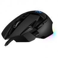 SVEN RX-G975 Gaming, Optical Mouse, 200-10000 dpi, 9+1 buttons (scroll wheel),  DPI switching modes, Two navigation buttons (Forward and Back), RGB backlight, Soft Touch coating, USB, 1.8m, Black thumbnav 2