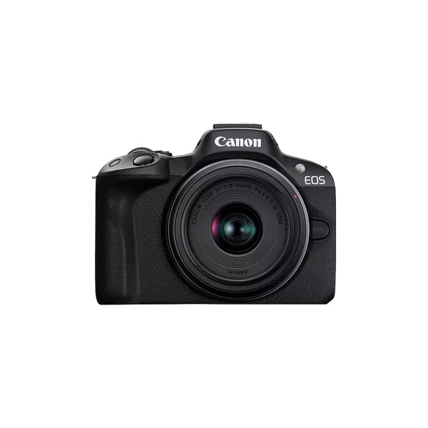 Aparate foto mirrorless CANON EOS R50 + RF-S 18-45 f/4.5-6.3 IS STM Black  (5811C033) photo 1