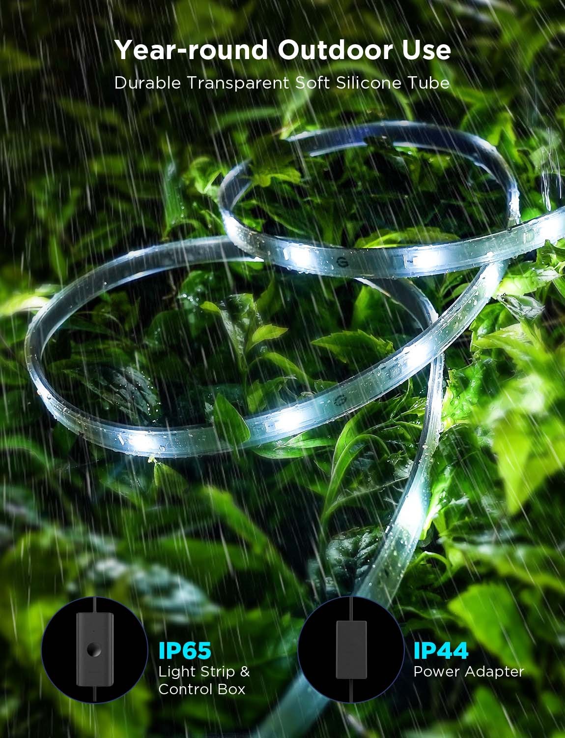 Наружняя светодиодная лента GOVEE RGBICWW Outdoor Strip Light Pro 10M photo 5