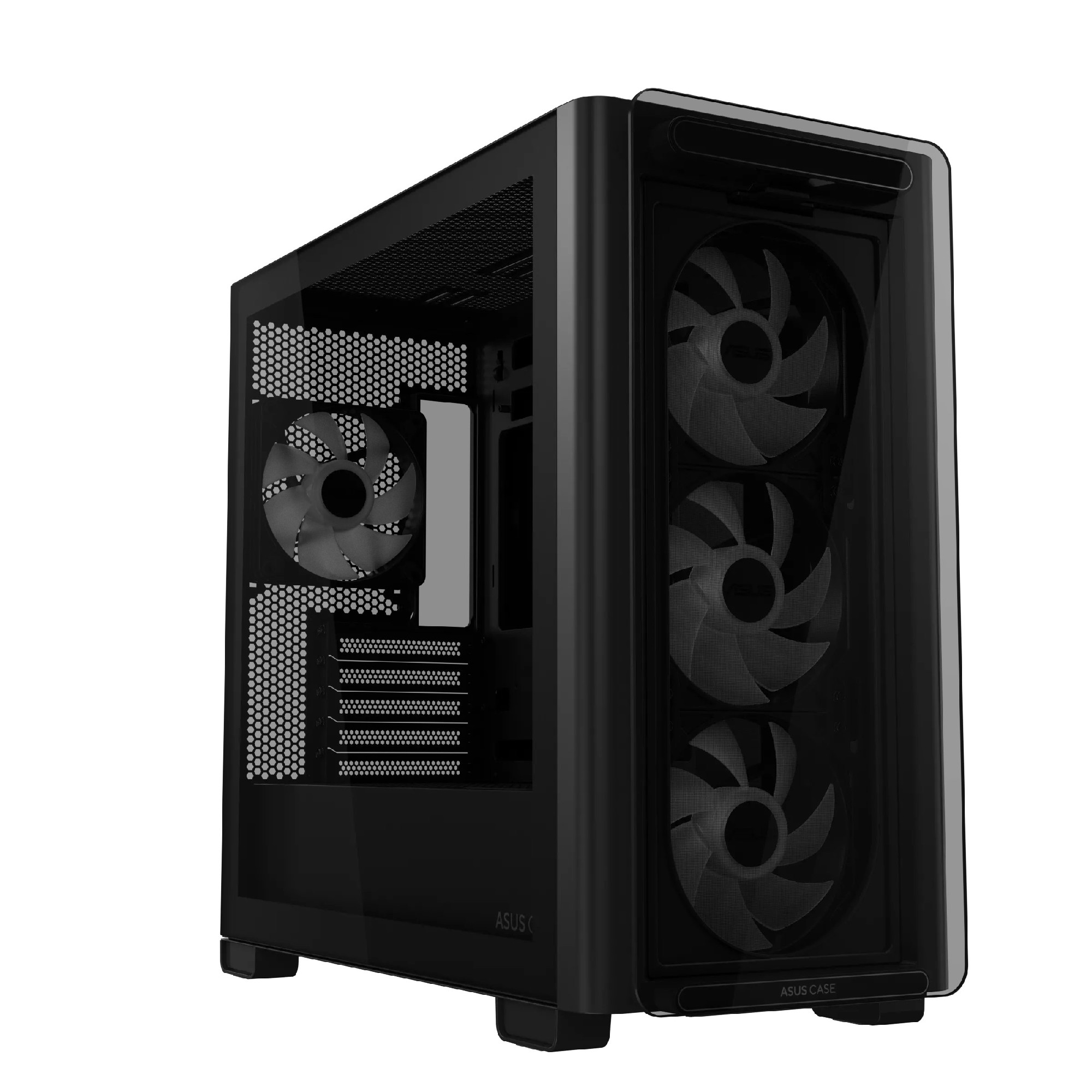Carcasa ASUS A23 PLUS TG ARGB/ w/oPSU / 4x120mm ARGB fans/ mATX / Black photo 3
