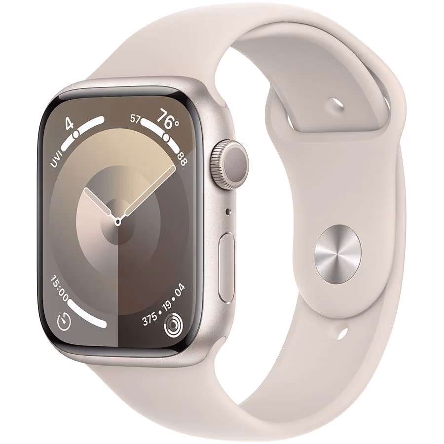 Smart watch Apple Watch Series 9 GPS 45mm Starlight Aluminium Case with Starlight Sport Band - M/L (MR973QI/A) 