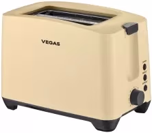 Тостер Vegas VET2001B, 2 тоста, 750 Вт, Бежевый