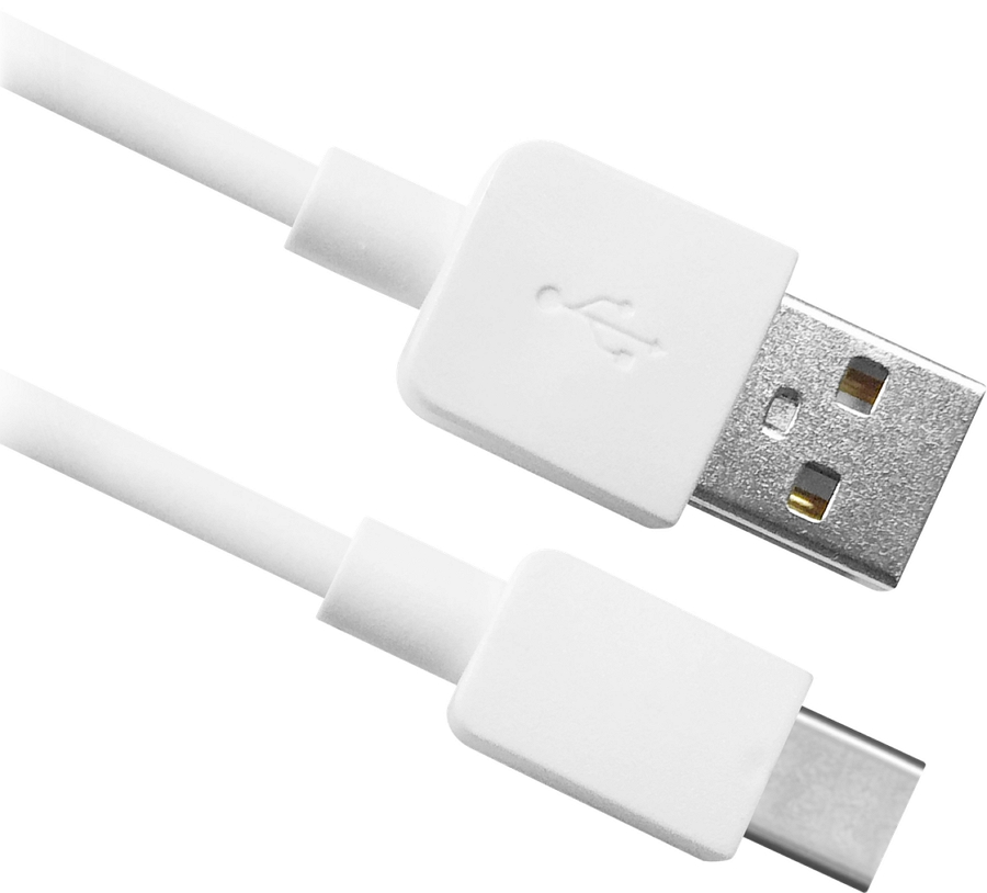 Кабель USB-A - USB Type-C Defender USB08-01C 1 /1м /Белый photo 1 Кабель USB-A - USB Type-C Defender USB08-01C 1 /1м /Белый photo 1