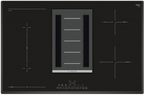 Plita incorporabila inductie cu hota Bosch PVS851F21E, 4 arzatoare, Negru