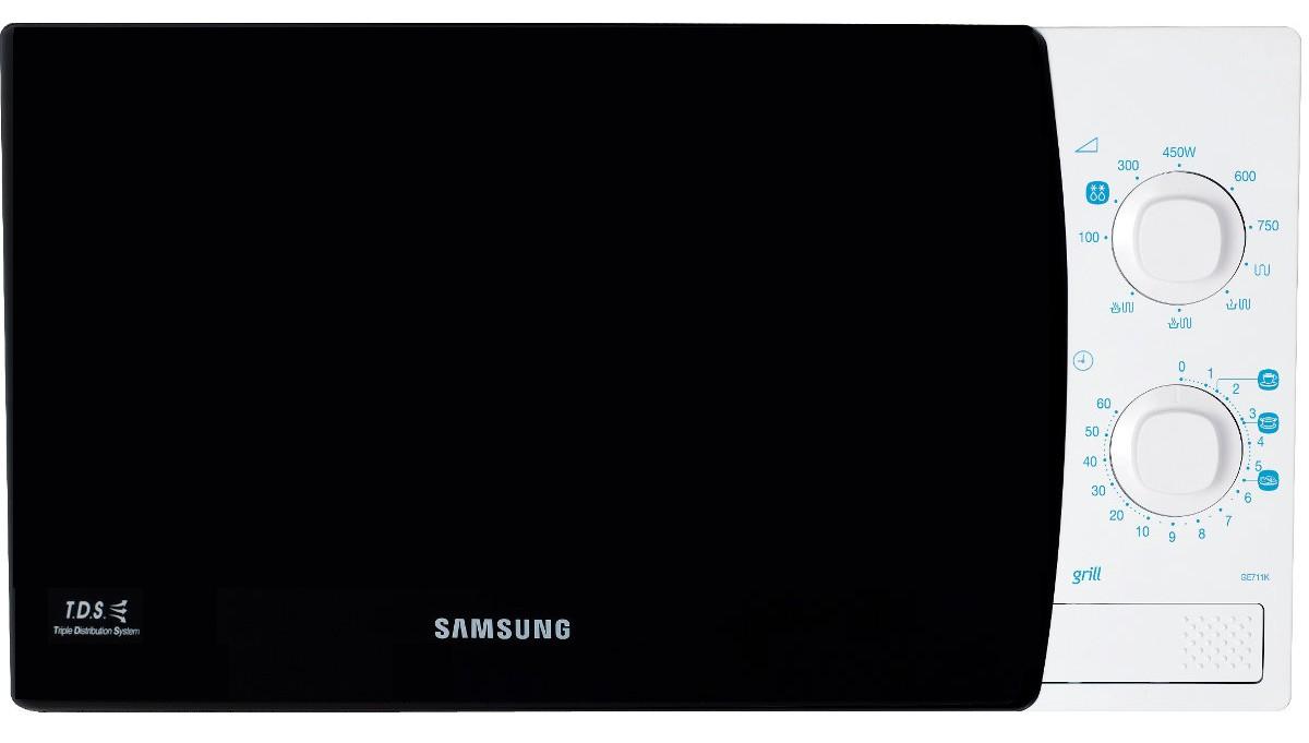 Микроволновая печь Samsung GE711K 750 Вт / 20 л / Белый photo 1 Микроволновая печь Samsung GE711K 750 Вт / 20 л / Белый photo 1