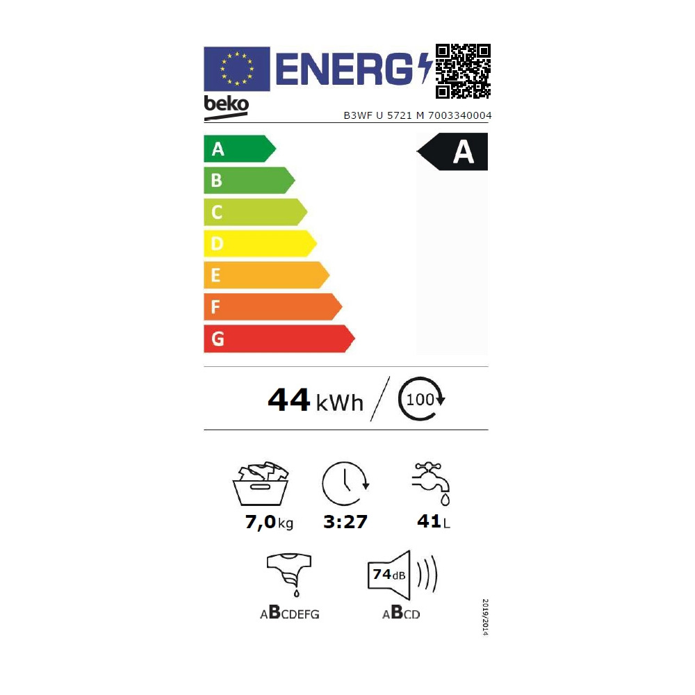 Masina de spalat Beko B3WFU5721M 7 kg / 1200 rot/min / A / Gri photo 7