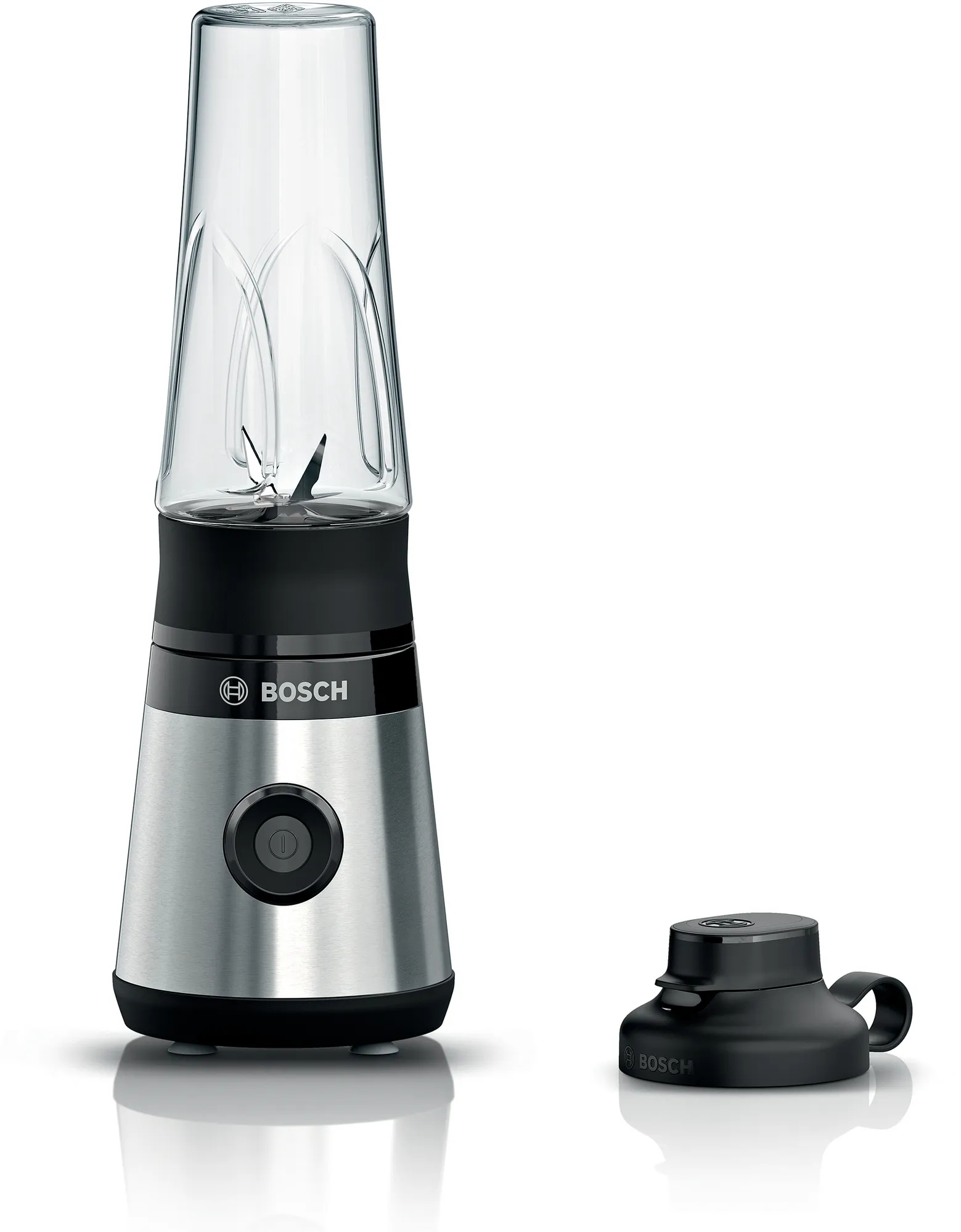 Blender pentru smoothie Stationar Bosch MMB2111M Negru cu inox / Da viteze / 650 ml photo 1