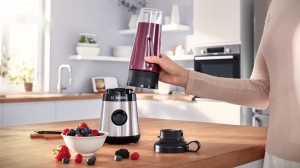 Blender pentru smoothie Bosch MMB2111M, 650 ml, 450 W, 1 trepte viteza, Negru cu inox thumbnav 4