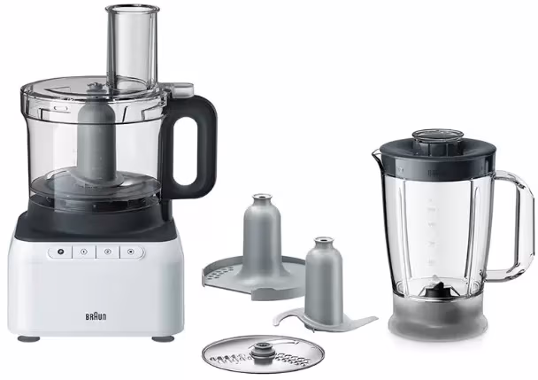 Robot de bucatarie Braun FP3131W, 2 trepte viteza, Alb 