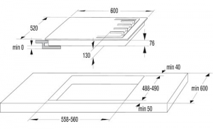 Встраиваемая  газовая панель Gorenje GW 641 W thumbnav 2