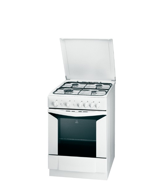 Газовая плита Indesit KN6G21W/UA / 4 конфорок / 60 см / Белый photo 1