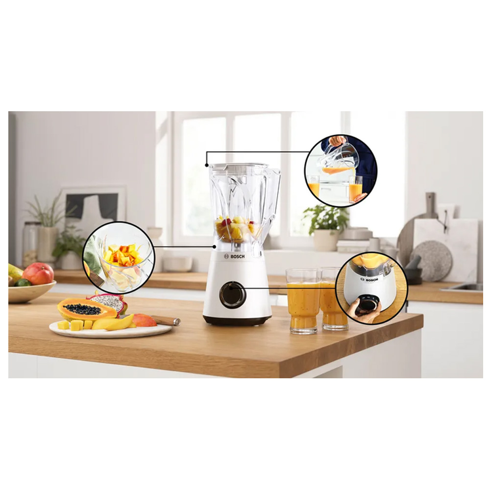 Blender Stationar Bosch MMB6141W Alb / 2 viteze / ml photo 4