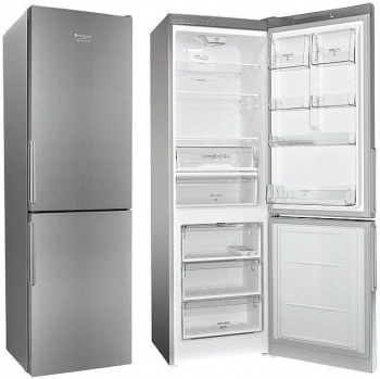 Холодильник с нижней морозильной камерой Hotpoint - Ariston HF4181X, 333 л, 185 см, A+, Серебристый
