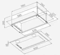 Hota incorporabila Haier HVX-BI671X, 1 motoare, 750 m3/h, 60 cm, Inox