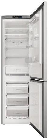 Холодильник с нижней морозильной камерой Indesit INFC9TI21X, 367 л, 202.7 см, F (A+), Серебристый
