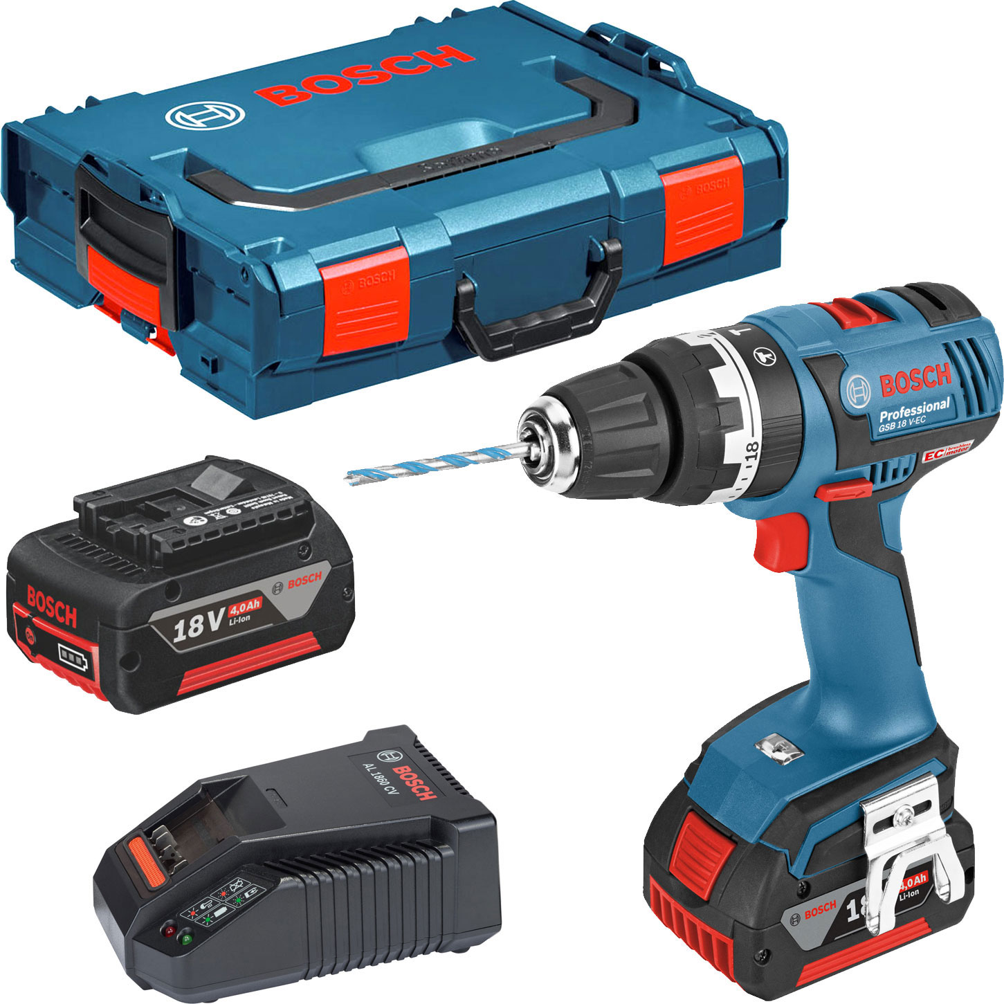 Аккумуляторная дрель-шуруповерт Bosch  GSB 18 V-EC, 06019E9120 photo 2