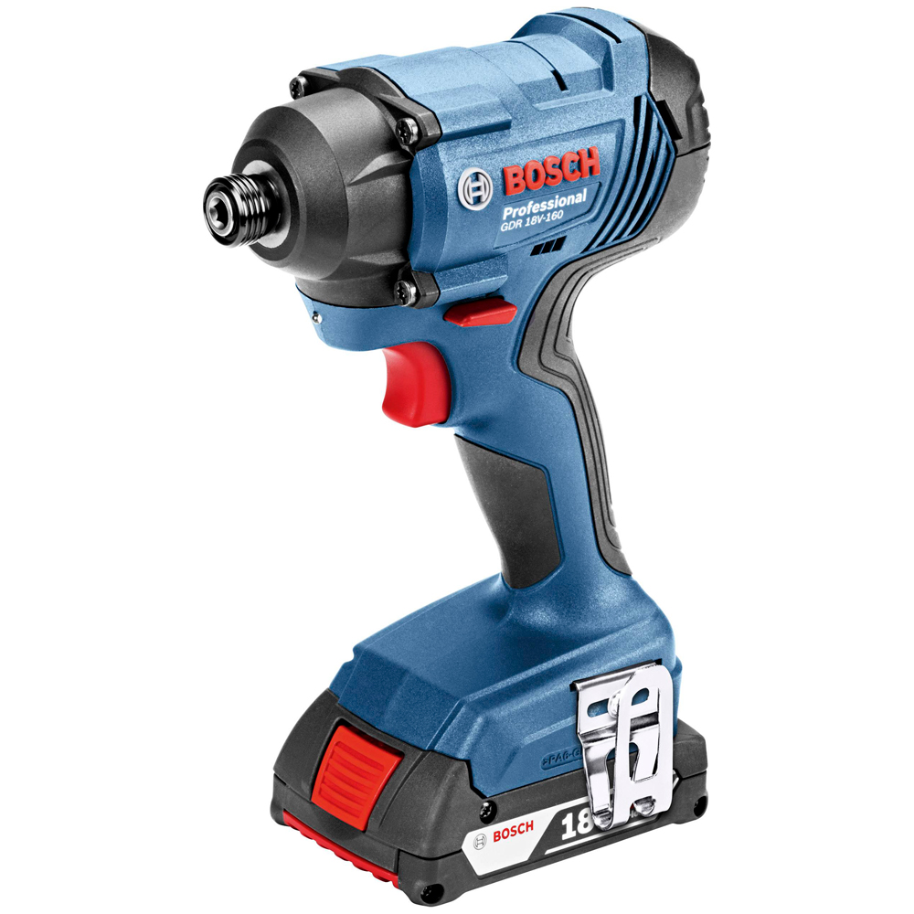 Аккумуляторный ударный гайковерт Bosch  GDR 18V-160 2x3.0Ah, 06019G5120 photo 1