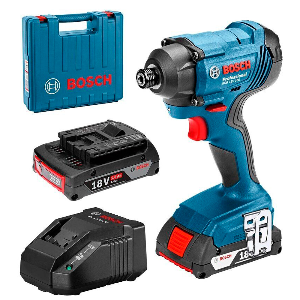 Аккумуляторный ударный гайковерт Bosch  GDR 18V-160 2x3.0Ah, 06019G5120 photo 2