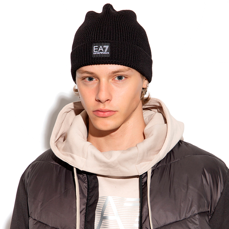 Шапка EA7 EMPORIO ARMANI BEANIE HAT S Черный photo 3